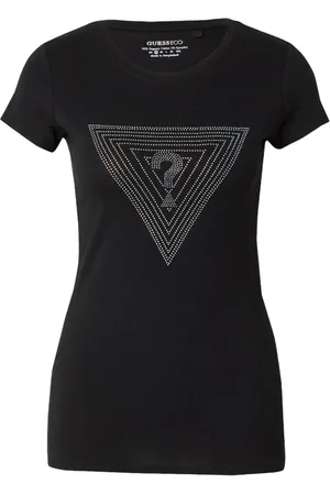Guess Tops, Dames, Zwart, M, Zwart Textiel T-shirt