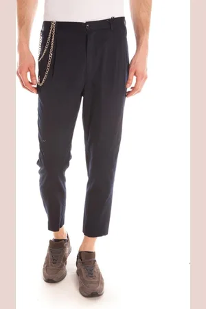 D.A. Daniele Alessandrini Broeken, Heren, Blauw, XS, Katoen, Ketting Box Jeans Broek