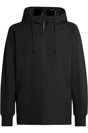 C.P. Company Sweatshirts & Hoodies, Heren, Zwart, L, Katoen, Zwarte Zip Hoodie met Goggle