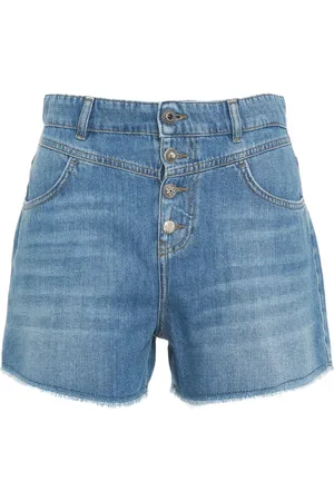 Liu Jo Korte broeken, Dames, Blauw, W25, Denim, Denim Shorts