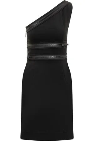 Dsquared2 Kleedjes, Dames, Zwart, M, Polyester, Mini-jurk met ritssluiting