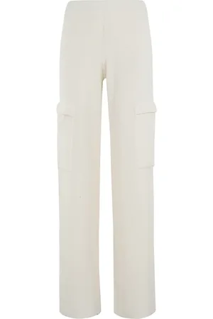 ERMANNO SCERVINO Broeken, Dames, Wit, M, Wol, Stijlvolle Broek