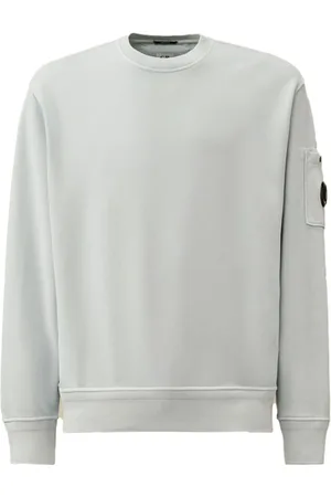 C.P. Company Sweatshirts & Hoodies, Heren, Blauw, M, Katoen, Blauwe Crewneck Sweatshirt met Zak