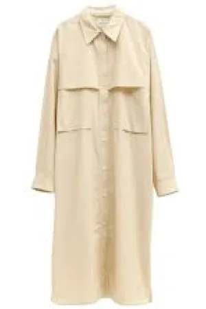 LEMAIRE Mantels, Dames, Bruin, S, Katoen, Storm Flap Jurk