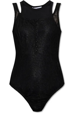 The Attico Tops, Dames, Zwart, 3Xs, Lace Bodysuit