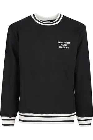 Drôle de Monsieur Sweatshirts & Hoodies, Heren, Zwart, M, Katoen, Sportief Sweatshirt met Sloganprint