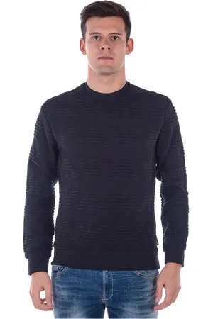 Emporio Armani Truien, Heren, Zwart, XL, Katoen, Hooded Sweatshirt
