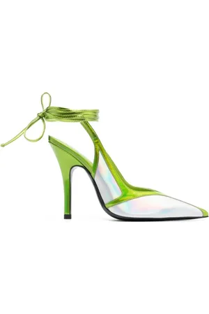 The Attico Schoenen, Dames, Veelkleurig, 38 EU, Leer, Chrome Slingback Pumps