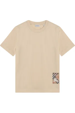 Burberry Tops, Dames, , S, Katoen, T-shirt met korte mouwen en ronde hals