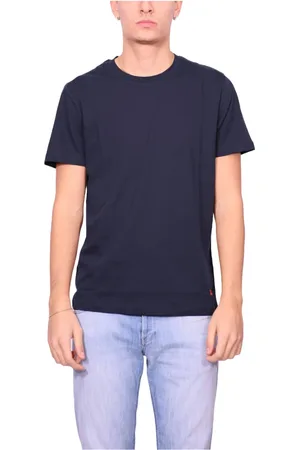 Peuterey Tops, Heren, Blauw, L, Katoen, Blauw Jersey T-shirt met Geborduurd Logo