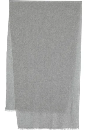 Fabiana Filippi Accessoires, Dames, Grijs, ONE Size, Wol, Metallic-thread Knit Scarf