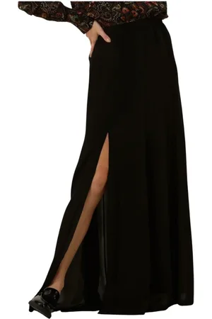 ROUGH. Rokken, Dames, Zwart, S, Zwarte Maxi Rok voor Vrouwen
