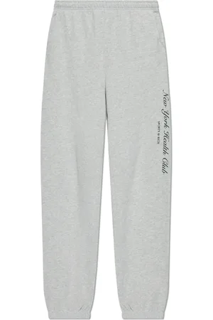 Sporty & Rich Broeken, unisex, Grijs, L, Katoen, NY Health Club Sweatpant Heather