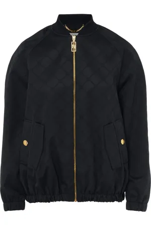 Elisabetta Franchi Jassen, Dames, Zwart, M, Polyester, Giubbotto EF Bomber Jacket