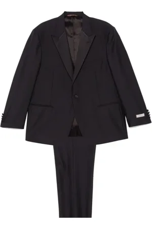 CANALI Mantels, Heren, Zwart, 2Xl, Wol, Single-Breasted Jas