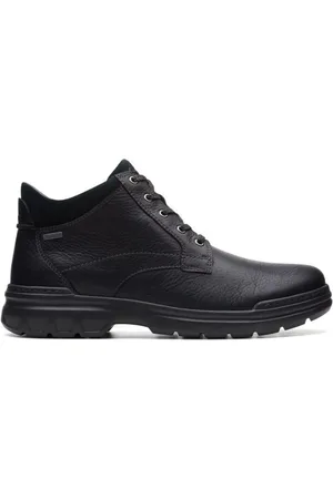 Clarks Schoenen, Heren, Zwart, 41 EU, Leer, Lace-up Enkellaarsjes