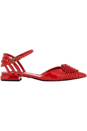 Roberto Cavalli Schoenen, Dames, Rood, 36 EU, Rode Geweven Sandalen voor Vrouwen
