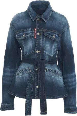 Dsquared2 Jassen, Dames, Blauw, S, Denim, 9 to 5 Denim Jas
