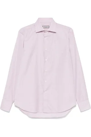 CANALI Overhemden, Heren, Roze, 2Xl, Rode Wijn Knoopshirt Lange Mouw Klassieke Kraag