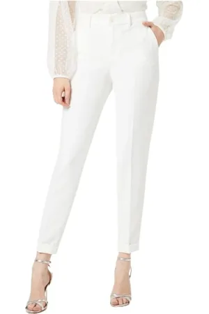 Liu Jo Broeken, Dames, Wit, 2Xs, Polyester, Rechte Pijp New York Broek