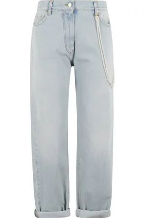 DARKPARK Jeans, Dames, Blauw, W27, Ketting Versierde Boyfriend Jeans