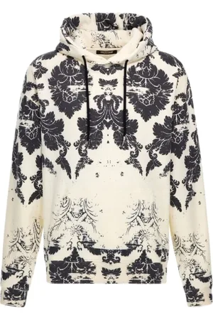 Roberto Cavalli Sweatshirts & Hoodies, Heren, Veelkleurig, 2Xl, Katoen, Appaloosa Print Sweatshirt Zwart/Wit