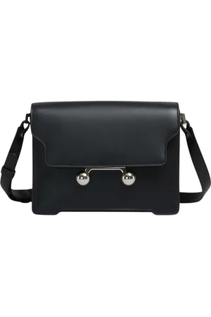 Marni Tassen, Heren, Zwart, ONE Size, Leer, Trunkaroo Medium Rechthoekige Schoudertas