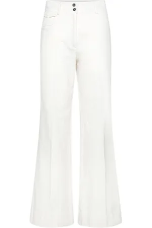 FORTE FORTE Broeken, Dames, Wit, M, Katoen, Wijde Broek