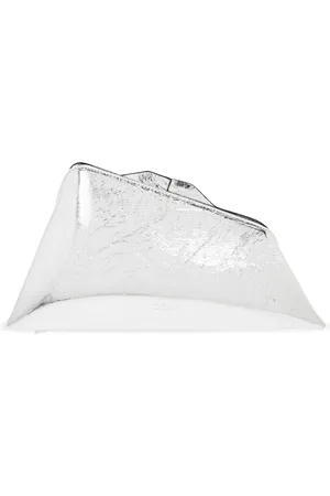 The Attico Tassen, Dames, Grijs, ONE Size, Leer, 8:30 PM Clutch