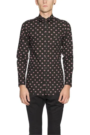 Dsquared2 Overhemden, Heren, Zwart, L, Katoen, Western Fantasy Shirt