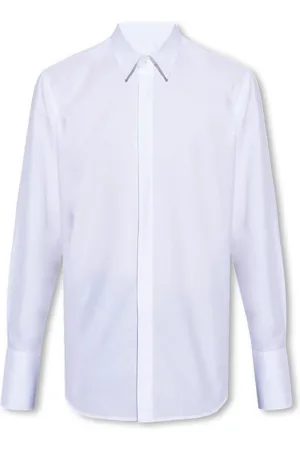 Salvatore Ferragamo Overhemden, Heren, Wit, XL, Katoen, Overhemd met Lange Mouwen en Knopen