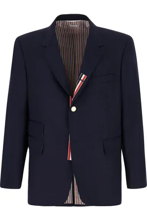 Thom Browne Jassen, Heren, Blauw, L, Katoen, Stijlvolle Jassen en Vesten