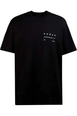Hogan Tops, Dames, Zwart, L, B999 Nero T-Shirt