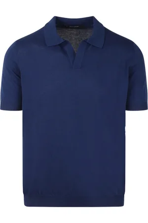 TAGLIATORE Tops, Heren, Blauw, L, Katoen, Frat Katoen Gebreid Polo