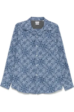 Brunello Cucinelli Overhemden, Heren, Blauw, S, Katoen, Cerulean Shirt