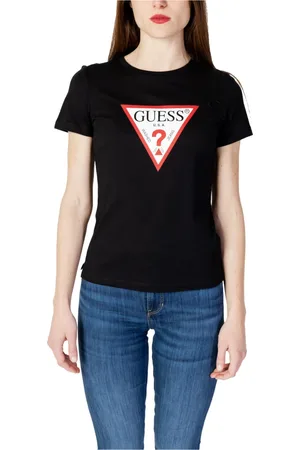 Guess Tops, Dames, Zwart, M, Katoen, Original Tee
