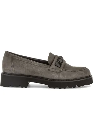 Gabor Schoenen, Dames, Grijs, 40 EU, Grijze Velvet Loafers