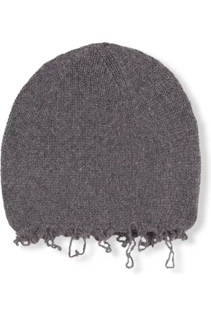 Cortana Accessoires, Dames, Grijs, S, Wol, Grijs Melange Wollen en Kasjmier Beanie