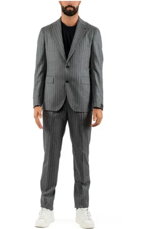 TAGLIATORE Pakken, Heren, Grijs, XL, Wol, Single Breasted Suit Jacket