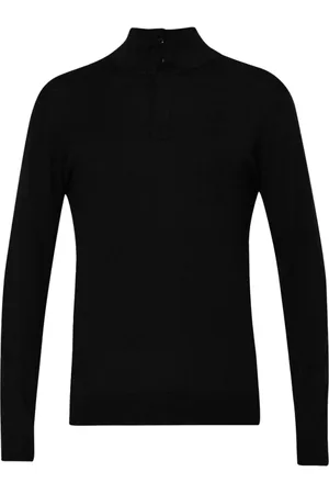 Liu Jo Truien, Heren, Zwart, XL, Wol, Wollen coltrui