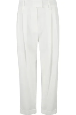 Brunello Cucinelli Broeken, Dames, , M, Katoen, Wijde broek