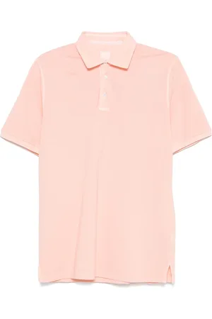 FEDELI Tops, Heren, Roze, XL, Katoen, Klassiek katoenen poloshirt