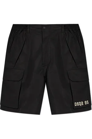 Dsquared2 Korte broeken, Heren, Zwart, XS, Katoen, Printed Shorts