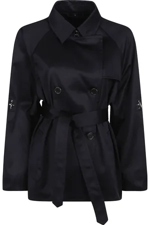 FAY Mantels, Dames, Blauw, L, Urban Short Trench Coat