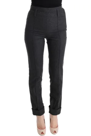 ERMANNO SCERVINO Broeken, Dames, Grijs, S, Chique Grijze Casual Skinny Broek