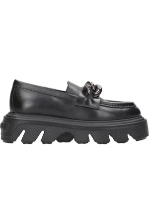 Casadei Schoenen, Dames, Zwart, 40 EU, Leer, Loafers