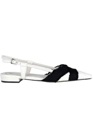 ROBERTO FESTA Schoenen, Dames, Wit, 41 EU, Tweed, Crème Tweed Slingback met Leren Details