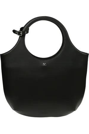 Courrèges Tassen, Dames, Zwart, ONE Size, Leer, Midi leren tas