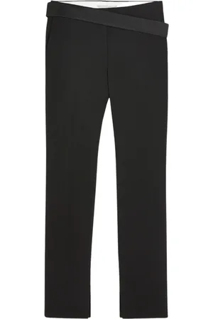 Stella McCartney Broeken, Dames, Zwart, L, Satijn, Twill Tailored Dinner Broeken