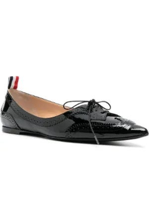 Thom Browne Schoenen, Dames, Zwart, 37 EU, Platte Ballerina`s